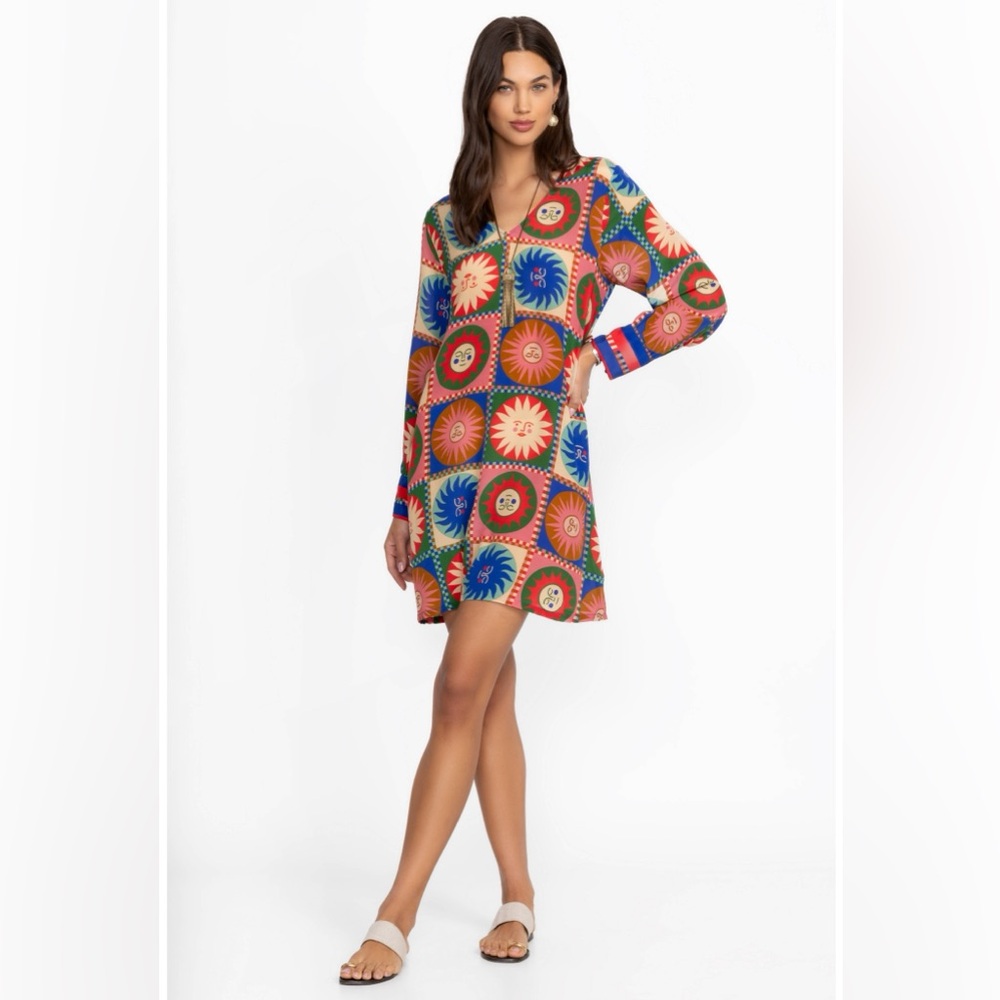 NWT JOHNNY WAS V‑NECK SWING DRESS